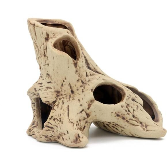 ALEGI Aquarium Tree Stump Hole for Betta Fish Toys,Rock Cave Cichlid Stone - Picture 2 of 6